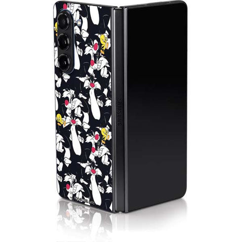 Looney Tunes Sylvester and Tweety Super Sized Galaxy Z Fold5 5G Skin