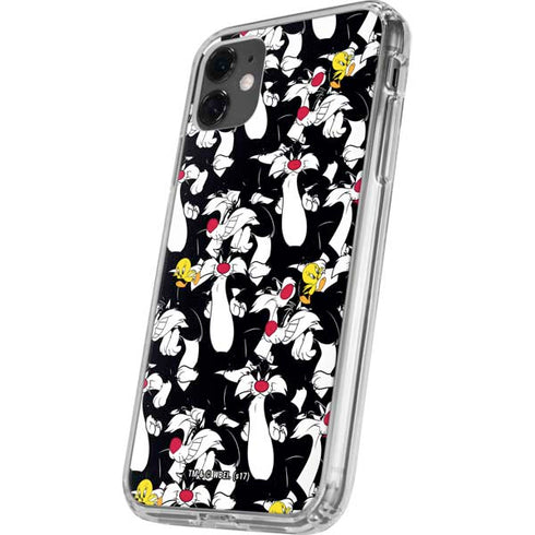 Looney Tunes Sylvester and Tweety Super Sized iPhone 11 Clear Case
