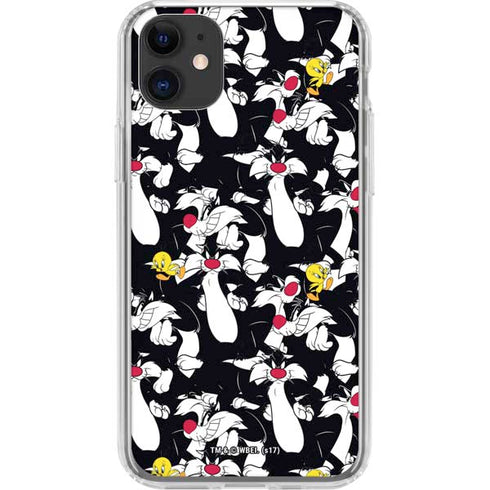 Looney Tunes Sylvester and Tweety Super Sized iPhone 11 Clear Case
