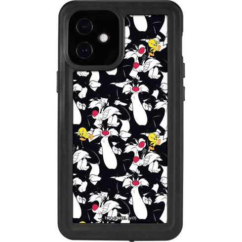 Looney Tunes Sylvester and Tweety Super Sized iPhone 12 Mini Waterproof Case