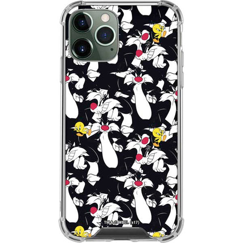 Looney Tunes Sylvester and Tweety Super Sized iPhone 12 Pro Clear Case