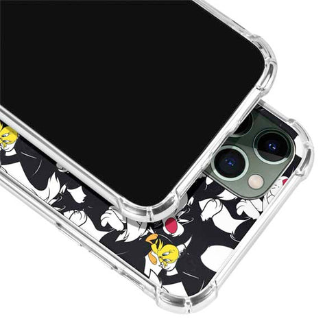 Looney Tunes Sylvester and Tweety Super Sized iPhone 12 Pro Clear Case