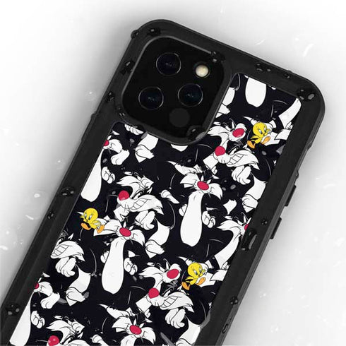 Looney Tunes Sylvester and Tweety Super Sized iPhone 12 Pro Waterproof Case