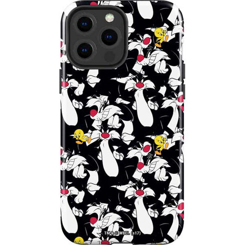 Looney Tunes Sylvester and Tweety Super Sized iPhone 13 Pro Max Impact Case