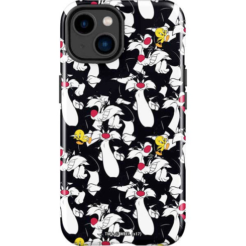 Looney Tunes Sylvester and Tweety Super Sized iPhone 14 Plus Impact Case
