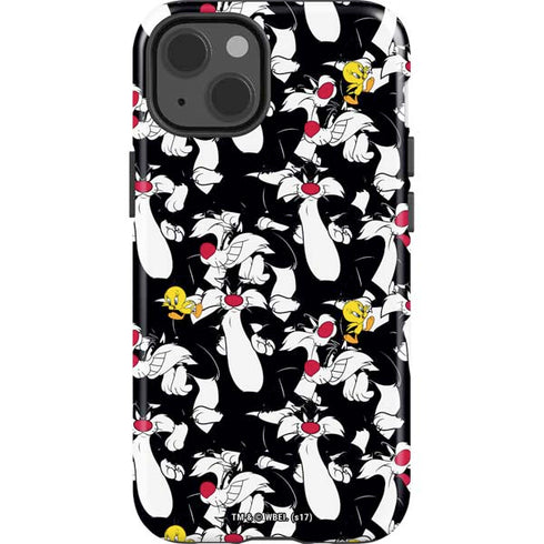 Looney Tunes Sylvester and Tweety Super Sized iPhone 14 Impact Case