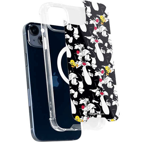 Looney Tunes Sylvester and Tweety Super Sized iPhone 14 Plus MagSafe Case