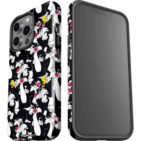 Looney Tunes Sylvester and Tweety Super Sized iPhone 14 Pro Impact Case