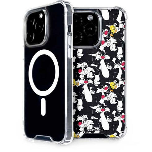 Looney Tunes Sylvester and Tweety Super Sized iPhone 14 Pro MagSafe Case