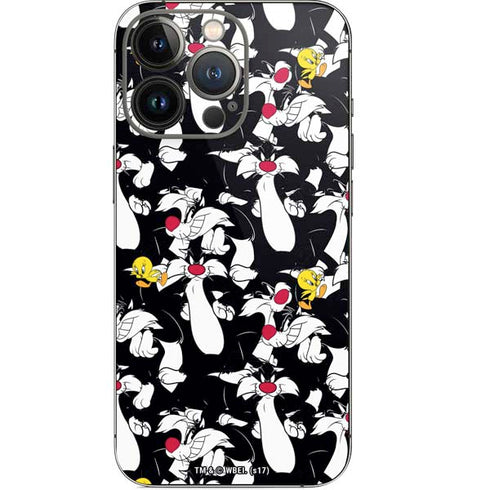 Looney Tunes Sylvester and Tweety Super Sized iPhone 14 Pro Skin