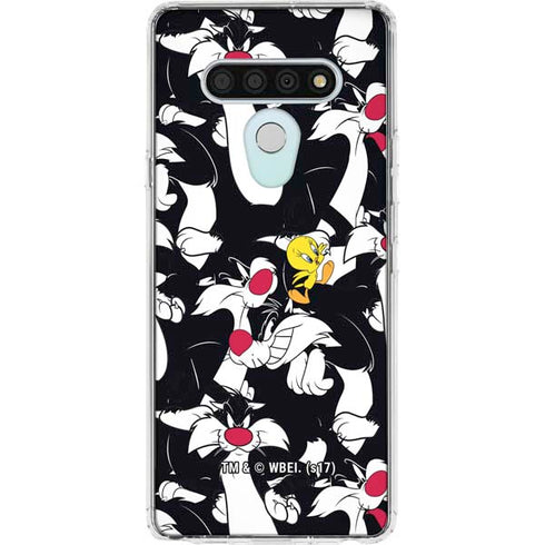 Looney Tunes Sylvester and Tweety Super Sized LG Stylo 6 Clear Case