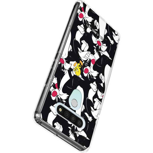 Looney Tunes Sylvester and Tweety Super Sized LG Stylo 6 Clear Case
