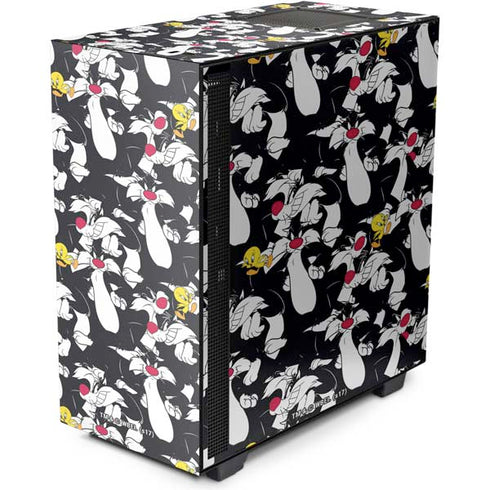 Looney Tunes Sylvester and Tweety Super Sized NZXT H510 Compact ATX Mid-Tower Case Skin