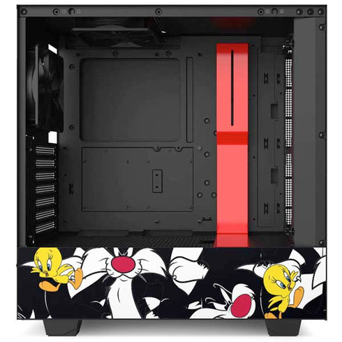 Looney Tunes Sylvester and Tweety Super Sized NZXT H510 Compact ATX Mid-Tower Case Skin