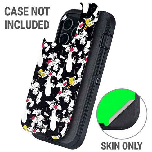 Looney Tunes Sylvester and Tweety Super Sized Otterbox Defender iPhone Skin