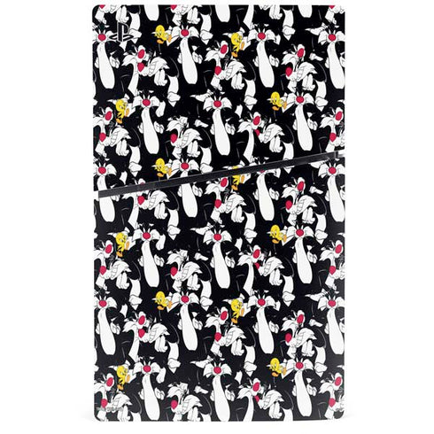 Looney Tunes Sylvester and Tweety Super Sized PS5 Slim Disk Console Skin