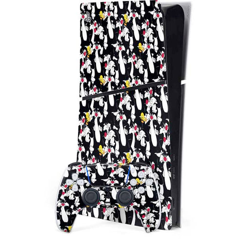 Looney Tunes Sylvester and Tweety Super Sized PS5 Slim Digital Edition Console Skin