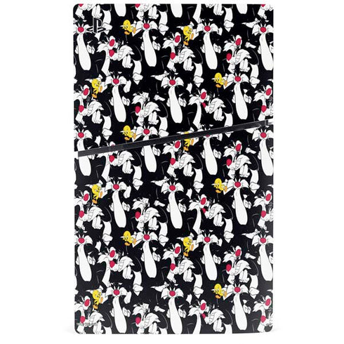 Looney Tunes Sylvester and Tweety Super Sized PS5 Slim Digital Edition Console Skin