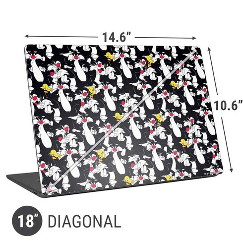 Looney Tunes Sylvester and Tweety Super Sized Universal Laptop 18in (14.6 x 10.6in) Skin