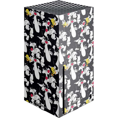 Looney Tunes Sylvester and Tweety Super Sized Xbox Series X Console Skin