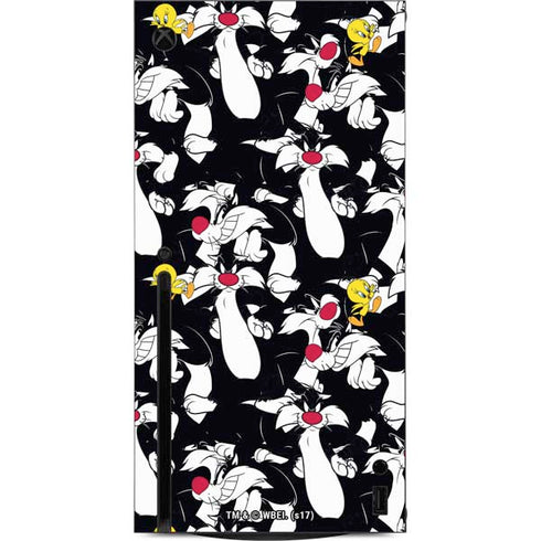 Looney Tunes Sylvester and Tweety Super Sized Xbox Series X Console Skin