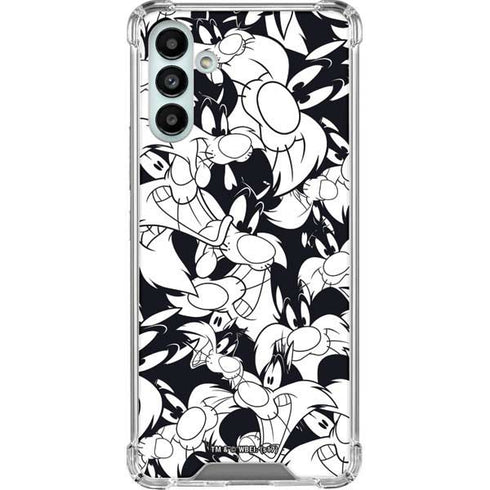 Looney Tunes Sylvester Super Sized Pattern Galaxy A13 5G Clear Case