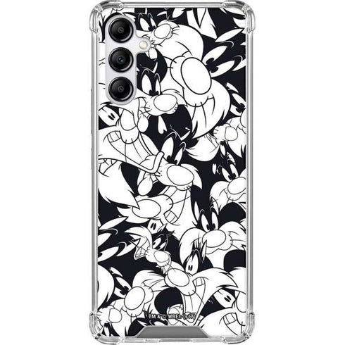Looney Tunes Sylvester Super Sized Pattern Galaxy A14 5G Clear Case