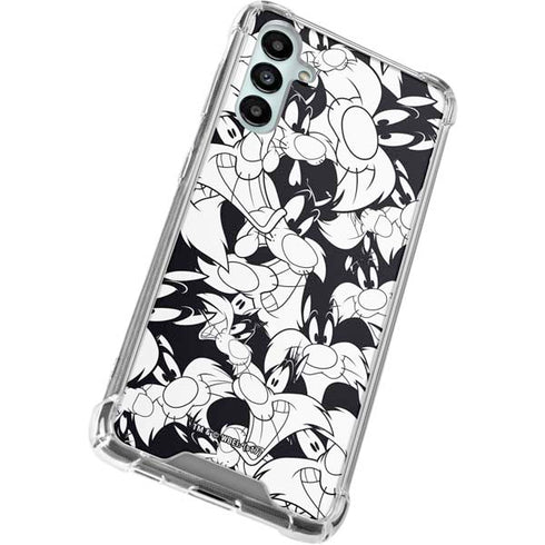 Looney Tunes Sylvester Super Sized Pattern Galaxy A14 5G Clear Case