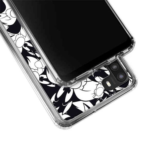 Looney Tunes Sylvester Super Sized Pattern Galaxy A21 Clear Case