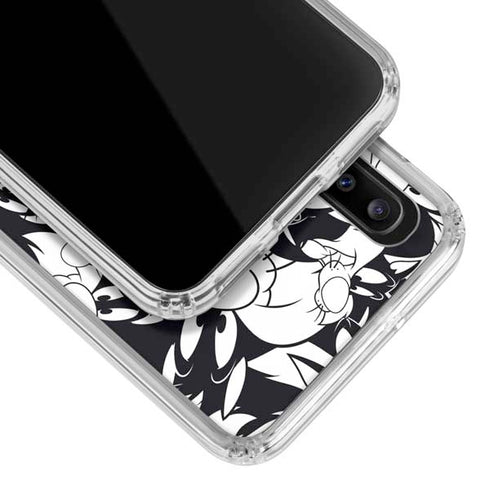 Looney Tunes Sylvester Super Sized Pattern Galaxy A30 Clear Case