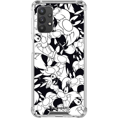 Looney Tunes Sylvester Super Sized Pattern Galaxy A32 5G Clear Case