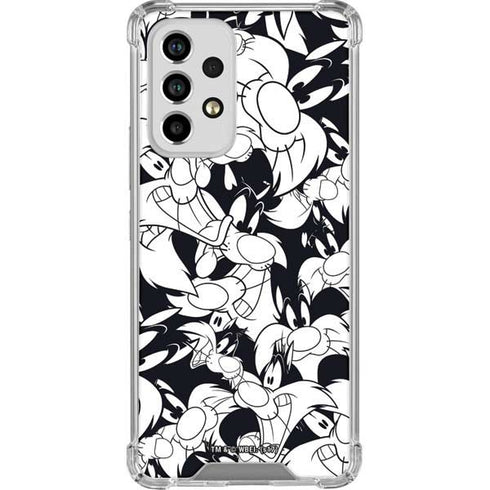 Looney Tunes Sylvester Super Sized Pattern Galaxy A53 5G Clear Case