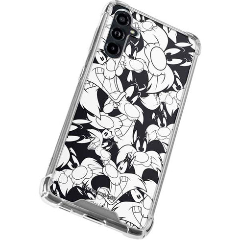 Looney Tunes Sylvester Super Sized Pattern Galaxy A54 5G Clear Case