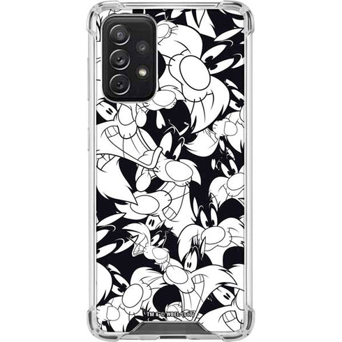 Looney Tunes Sylvester Super Sized Pattern Galaxy A72 5G Clear Case