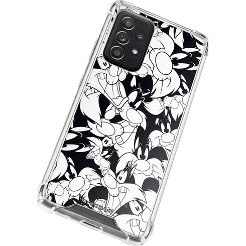 Looney Tunes Sylvester Super Sized Pattern Galaxy A72 5G Clear Case