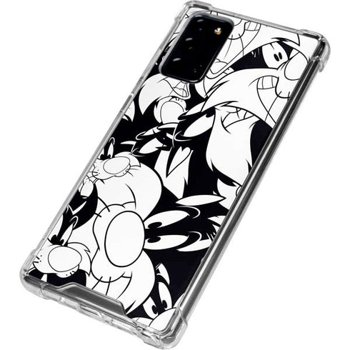 Looney Tunes Sylvester Super Sized Pattern Galaxy Note20 5G Clear Case