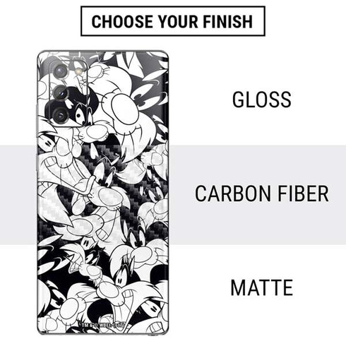 Looney Tunes Sylvester Super Sized Pattern Galaxy Note20 5G Skin