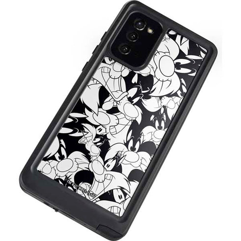 Looney Tunes Sylvester Super Sized Pattern Galaxy Note20 5G Waterproof Case