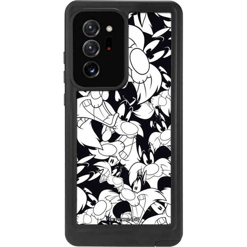 Looney Tunes Sylvester Super Sized Pattern Galaxy Note20 Ultra 5G Waterproof Case