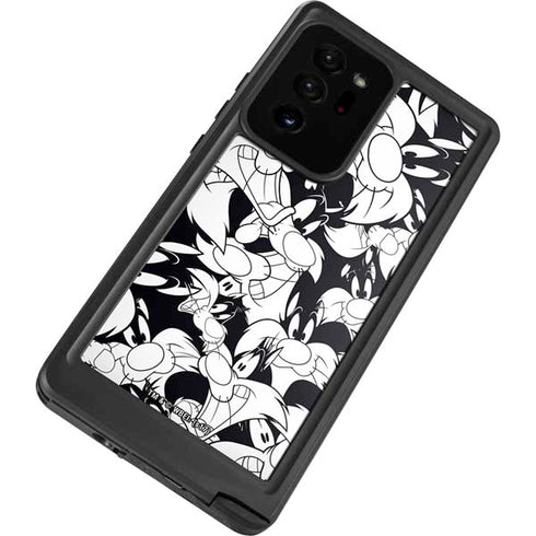 Looney Tunes Sylvester Super Sized Pattern Galaxy Note20 Ultra 5G Waterproof Case