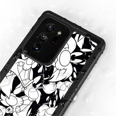 Looney Tunes Sylvester Super Sized Pattern Galaxy Note20 Ultra 5G Waterproof Case