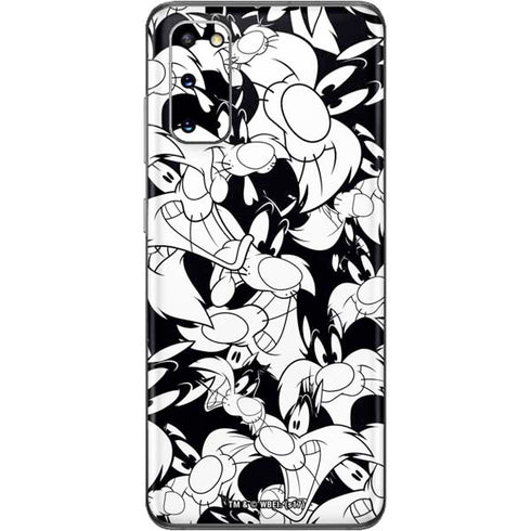 Looney Tunes Sylvester Super Sized Pattern Galaxy S20 Skin