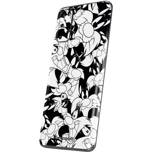 Looney Tunes Sylvester Super Sized Pattern Galaxy S20 Skin
