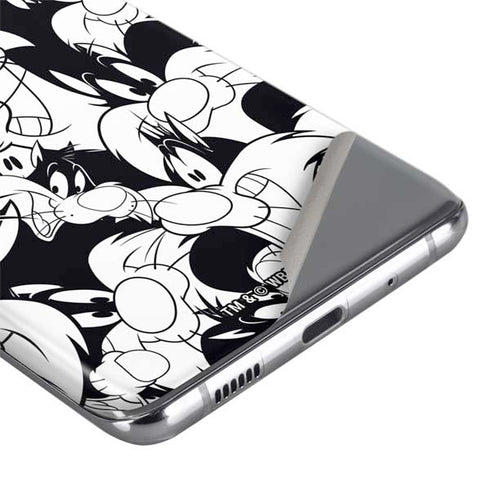 Looney Tunes Sylvester Super Sized Pattern Galaxy S20 Skin