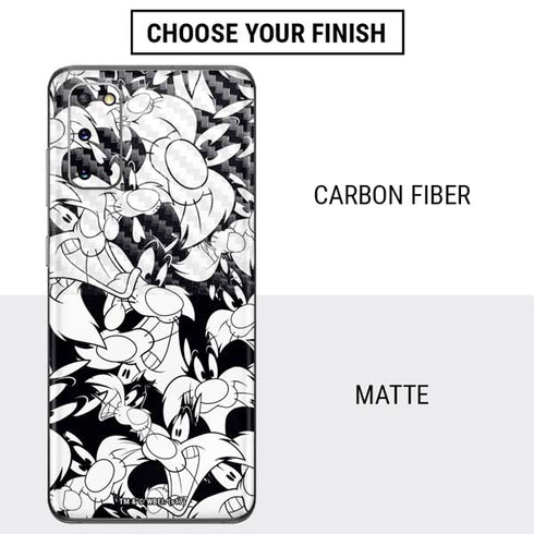 Looney Tunes Sylvester Super Sized Pattern Galaxy S20 Skin