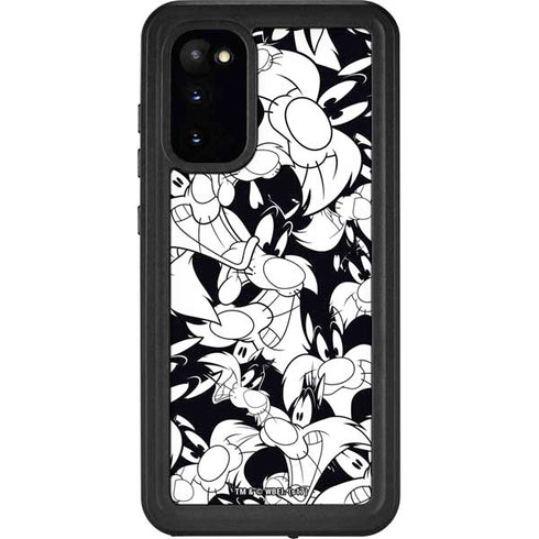Looney Tunes Sylvester Super Sized Pattern Galaxy S20 Waterproof Case