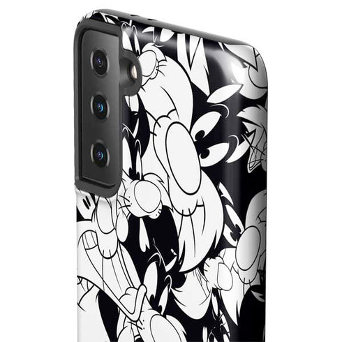 Looney Tunes Sylvester Super Sized Pattern Galaxy S21 FE Pro Case