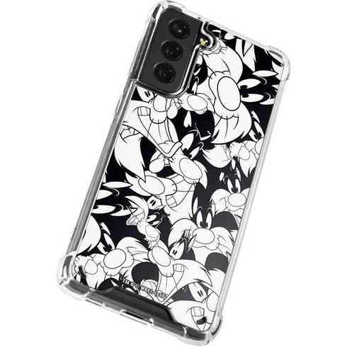 Looney Tunes Sylvester Super Sized Pattern Galaxy S21 Plus 5G Clear Case