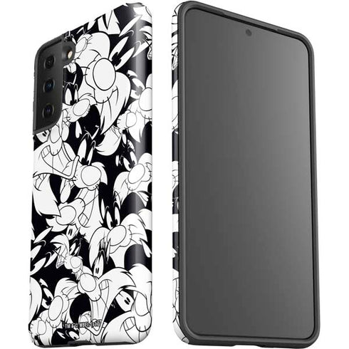Looney Tunes Sylvester Super Sized Pattern Galaxy S21 Plus 5G Pro Case