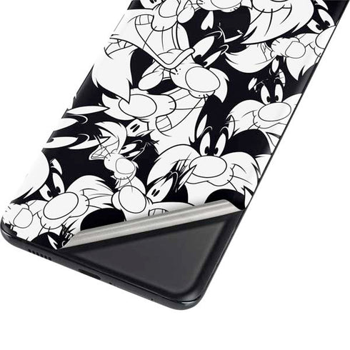 Looney Tunes Sylvester Super Sized Pattern Galaxy S21 Plus 5G Skin